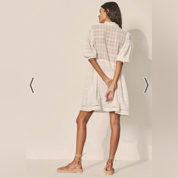 Kivari Serena Babydoll Mini Dress - White - size 10 US - NWT - Picture 2 of 16